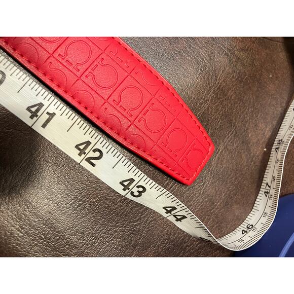 NWOT 🔥Salvatore Ferragamo Red Leather Belt with Gold Buckle - Picture 9 of 10